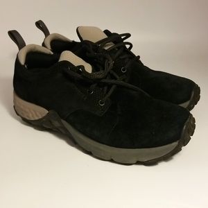 Merrell brand black and gray suede air cushion sneakers